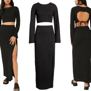 𝅺Free People Maxi Pencil Skirt set with Backless Top Size 0